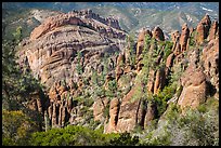 Pinnacles and Balconies cliffs. Pinnacles National Park, California, USA. (color)