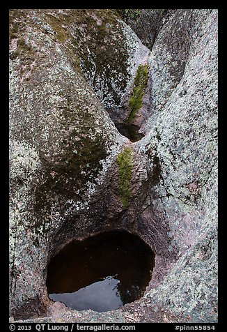 Pools in Condor Gulch. Pinnacles National Park, California, USA.