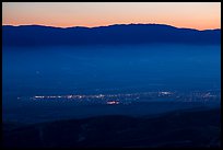 Soledad and Salinas Valley from Chalone Peak at dusk. California, USA ( color)