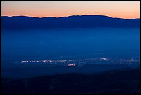 Soledad and Salinas Valley from Chalone Peak at dusk. California, USA (color)