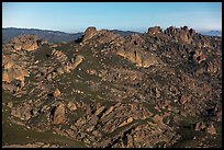 High Peaks from North Chalone Peak under moonlight. Pinnacles National Park ( color)