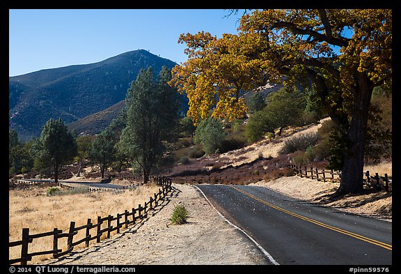 Bear Valley road in autumn. Pinnacles National Park, California, USA.