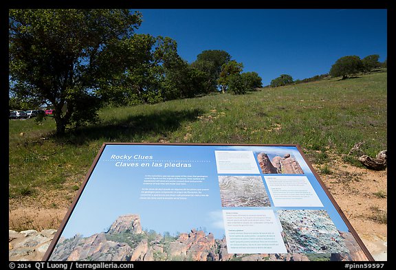 Interpretive sign near West entrance. Pinnacles National Park (color)