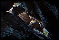 Looking up Bear Gulch Cave. Pinnacles National Park ( color)