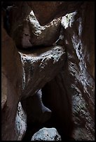 Huge jammed boulders, Lower Bear Gulch Cave. Pinnacles National Park ( color)