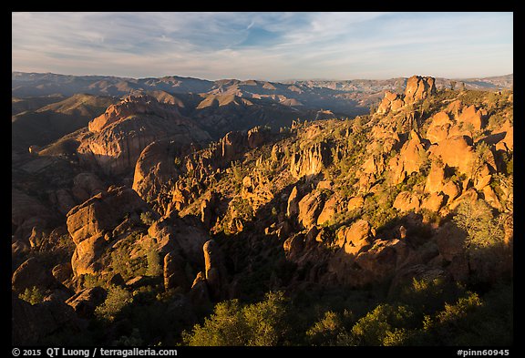 Balconies and Square Block in late afternoon. Pinnacles National Park (color)