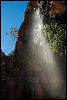Moses Spring waterfall (slow). Pinnacles National Park ( color)