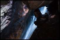 Waterfall in cave. Pinnacles National Park ( color)