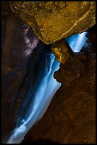 Waterfall, Lower Bear Gulch cave. Pinnacles National Park ( color)