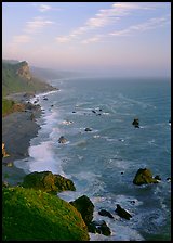 Coast from High Bluff overlook, sunset. Redwood National Park ( color)