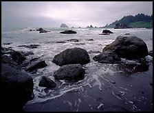 Boulder and surf, Hidden Beach. Redwood National Park ( color)