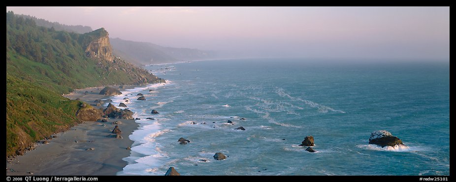 Coastline and bluffs. Redwood National Park (color)