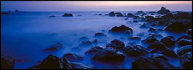 Ethereal ocean motion at dusk. Redwood National Park, California, USA.