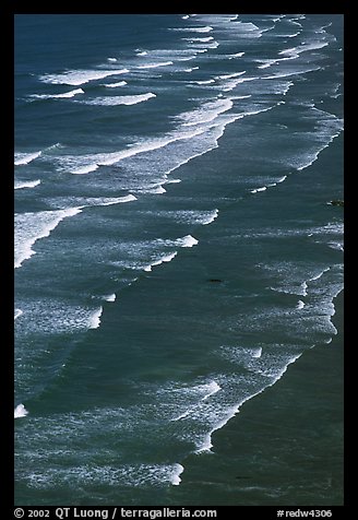 Succession of waves on Crescent Beach. Redwood National Park (color)