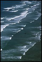 Succession of waves on Crescent Beach. Redwood National Park, California, USA.