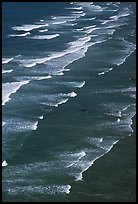 Succession of waves on Crescent Beach. Redwood National Park, California, USA.