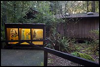 Exhibit and visitor center, Jedediah Smith Redwoods State Park. Redwood National Park, California, USA.