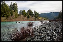 Smith River and boaters, Jedediah Smith Redwoods State Park. Redwood National Park ( color)