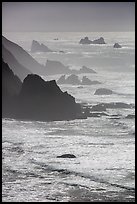 Ragged coastline near Enderts Beach. Redwood National Park ( color)