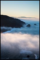 Costal clouds in early morning, Klamath River Overlook. Redwood National Park ( color)