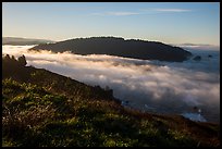 Sea of clouds at the mouth of Klamath River. Redwood National Park ( color)