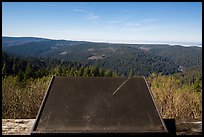 Holder for interpretive sign, Redwood Creek Overlook. Redwood National Park ( color)
