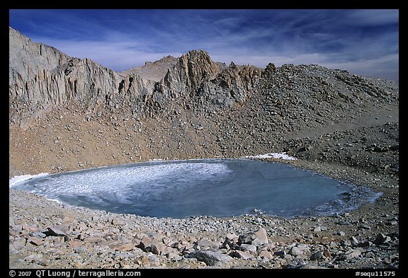 Frozen Iceberg Lake, Inyo National Forest. California, USA