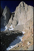 East face of Mt Whitney and Keeler Needle. Sequoia National Park, California, USA. (color)