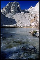 Frozen lake near Trail Camp. Sequoia National Park, California, USA. (color)