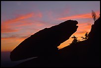 Balanced rock, sunset. Sequoia National Park, California, USA. (color)