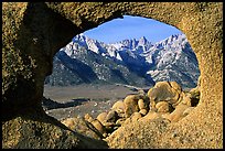 Alabama hills arch I and Sierras, early morning. Sequoia National Park ( color)