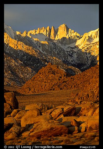 Alabama hills and Mt Whitney. Sequoia National Park, California, USA.