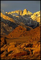 Alabama hills and Mt Whitney. Sequoia National Park, California, USA.