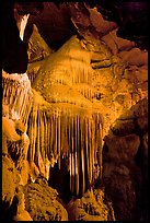 Stalactites and curtains, Crystal Cave. Sequoia National Park, California, USA. (color)