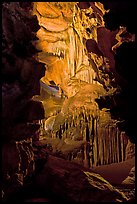 Subterranean passage with ornate cave formations, Crystal Cave. Sequoia National Park, California, USA. (color)