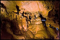 Calcite flowstone and cave curtains, Dome Room, Crystal Cave. Sequoia National Park ( color)