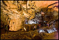 Tourists in huge Subterranean room, Crystal Cave. Sequoia National Park ( color)
