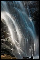 Waterfall near Crystal Cave, Cascade Creek. Sequoia National Park, California, USA.