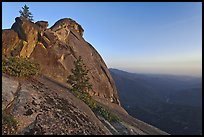 Moro Rock and Kaweah River valley at sunset. Sequoia National Park, California, USA. (color)