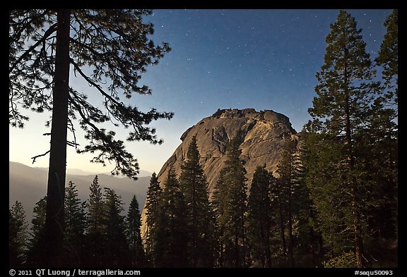 Moro Rock at night. Sequoia National Park, California, USA.