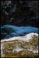 Water dropping into gorge, Marble Fall. Sequoia National Park ( color)