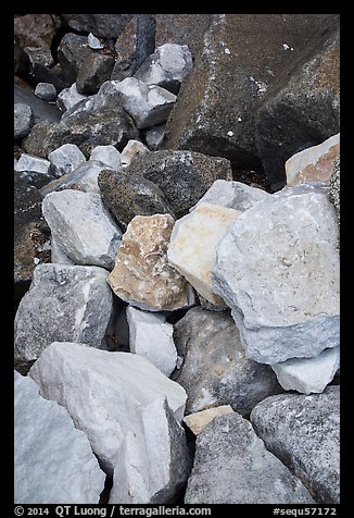 Marble rocks in talus. Sequoia National Park (color)