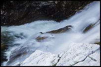 Marble rocks and water cascade. Sequoia National Park ( color)