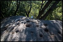 Mortar holes and oak trees near Hospital Rock. Sequoia National Park ( color)