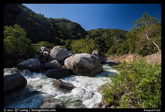 Middle Fork of Kaweah River near Hospital Rock. Sequoia National Park (color)