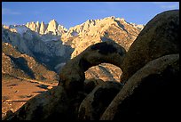 Boulders, Alabama Hills Arch I, Mt Whitney. Sequoia National Park ( color)