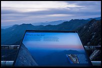 Air quality interpretive sign. Sequoia National Park ( color)