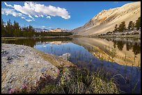 Rock, Lake, Diamond Mesa in the distance. Sequoia National Park ( color)