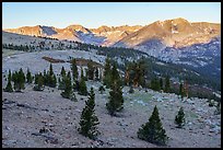 Kern Divide at sunrise. Sequoia National Park ( color)