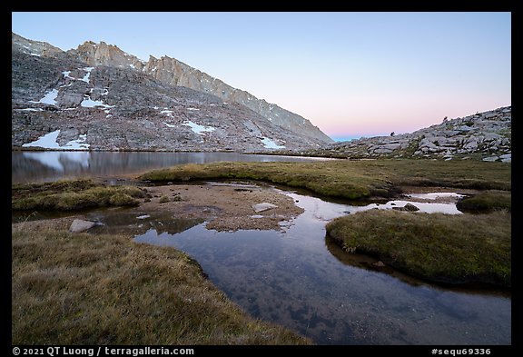 High Sierra Nevada Landscape at dawn. Sequoia National Park (color)